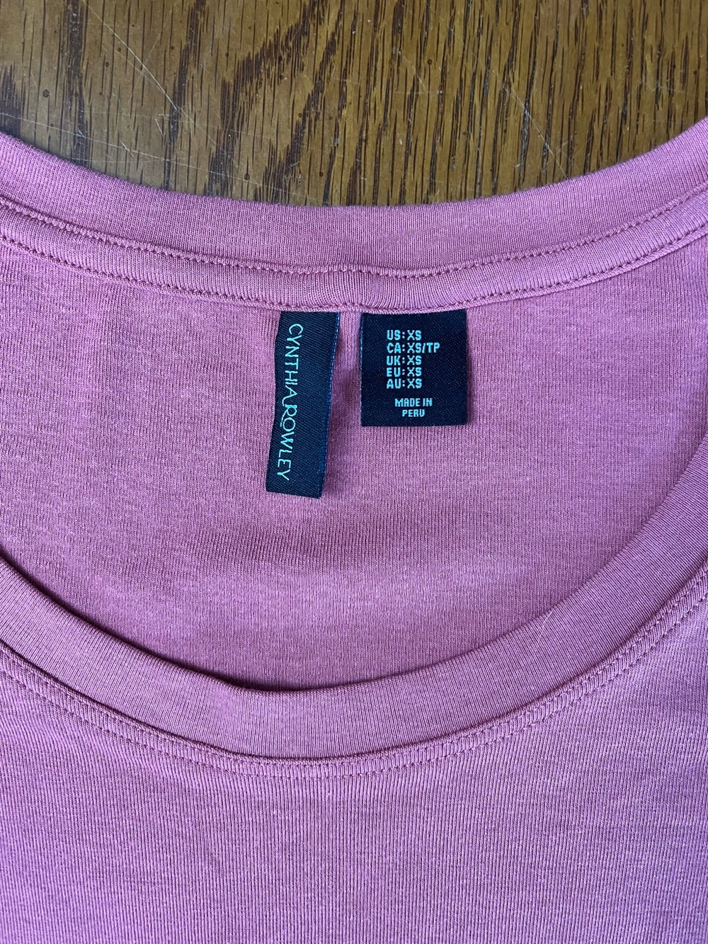 Cynthia Rowley Scoop Neck Short Sleeve Tee - rose Pink - Picture 2 of 6